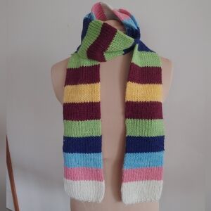 VGUC Alpaca Andes Gifts Colorful Striped Knit Scarf